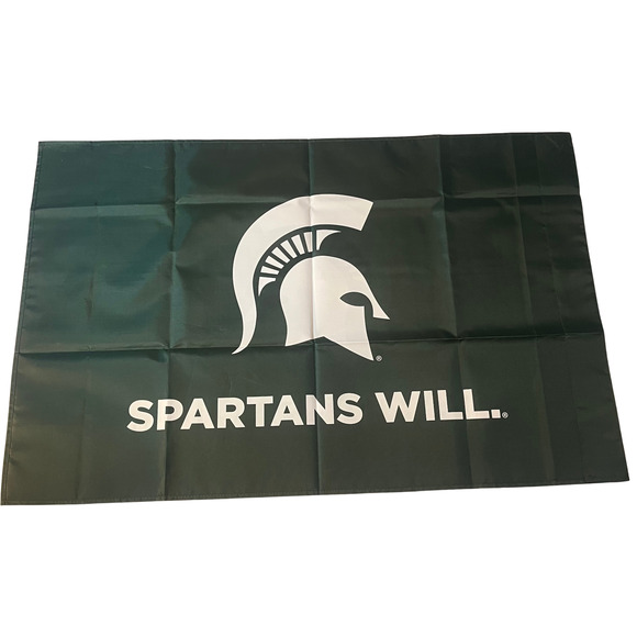 Michigan State Spartans Will Flag Banner 36x23 - Picture 4 of 4